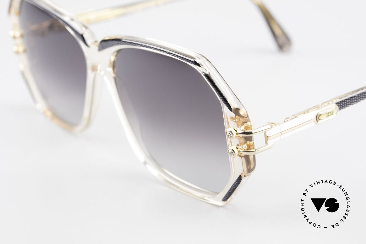 Cazal 169 90's Vintage Ladies Sunglasses, with some tiny rhinestones as ornamental screws, Made for Women