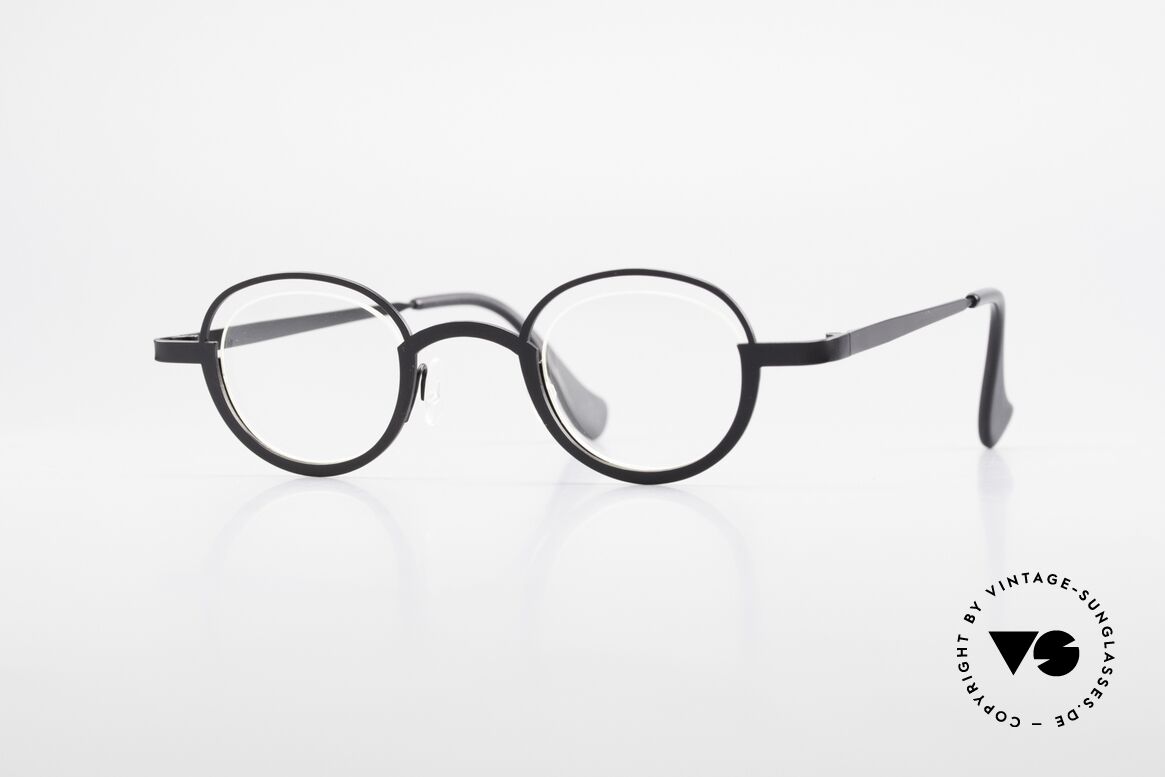 Theo Belgium Dozy Slim Rimless 90's Metal Eyeglasses, vintage THEO Belgium eyeglass-frame from app. '97, Made for Men and Women