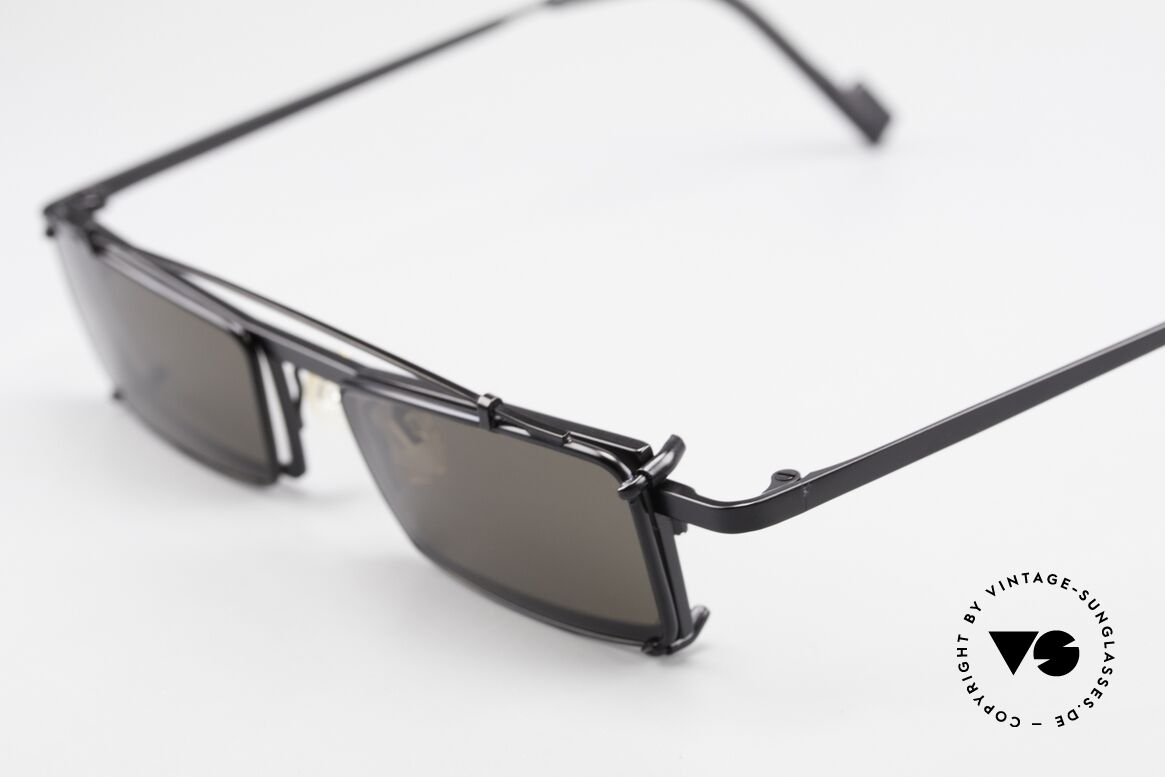 Theo Belgium XM Square Designer Frame Clip On, square frame construction with removalble SunClip-On, Made for Men