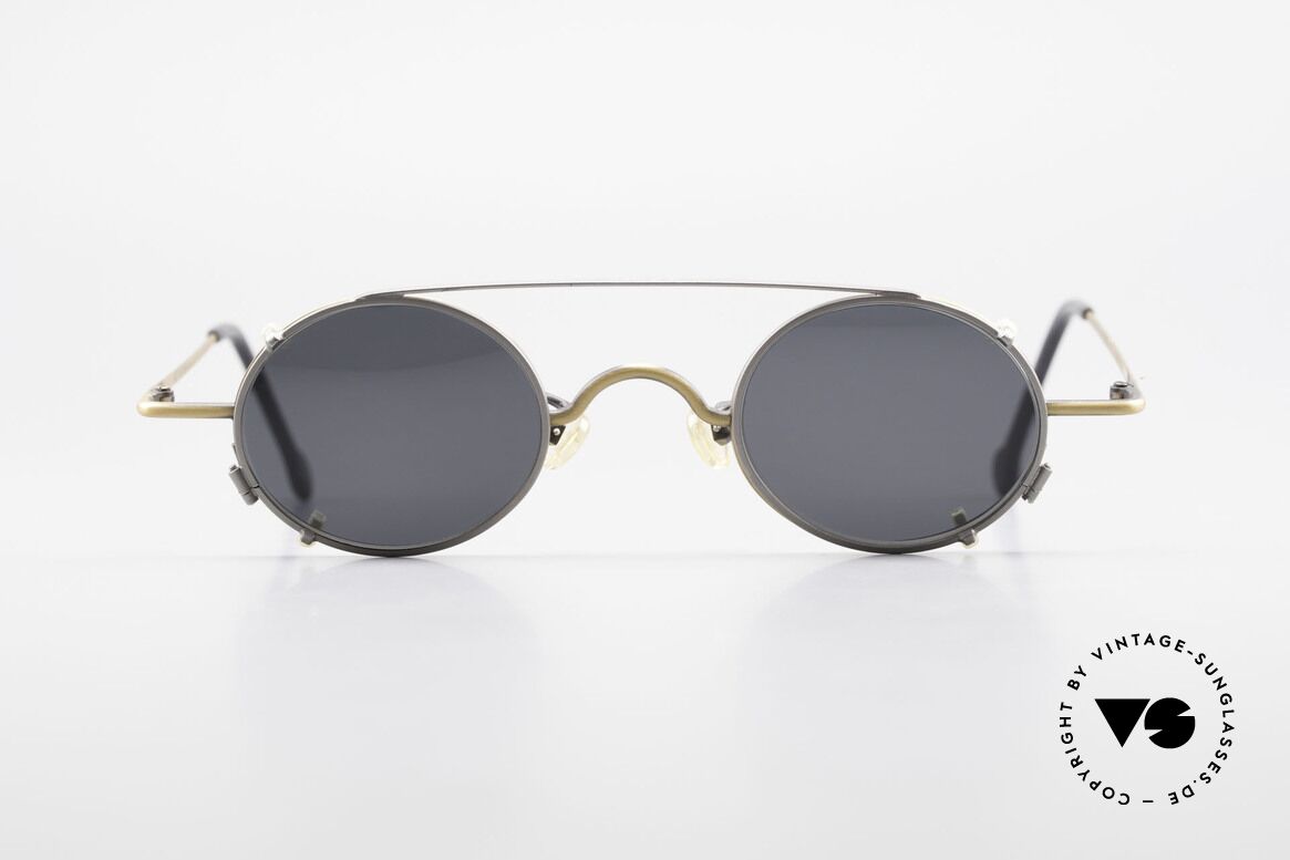L.A. Eyeworks LINK 143 Oval Eyeglasses With Sun Clip, L.A. Eyeworks: limited-lot productions from Los Angeles, Made for Men and Women