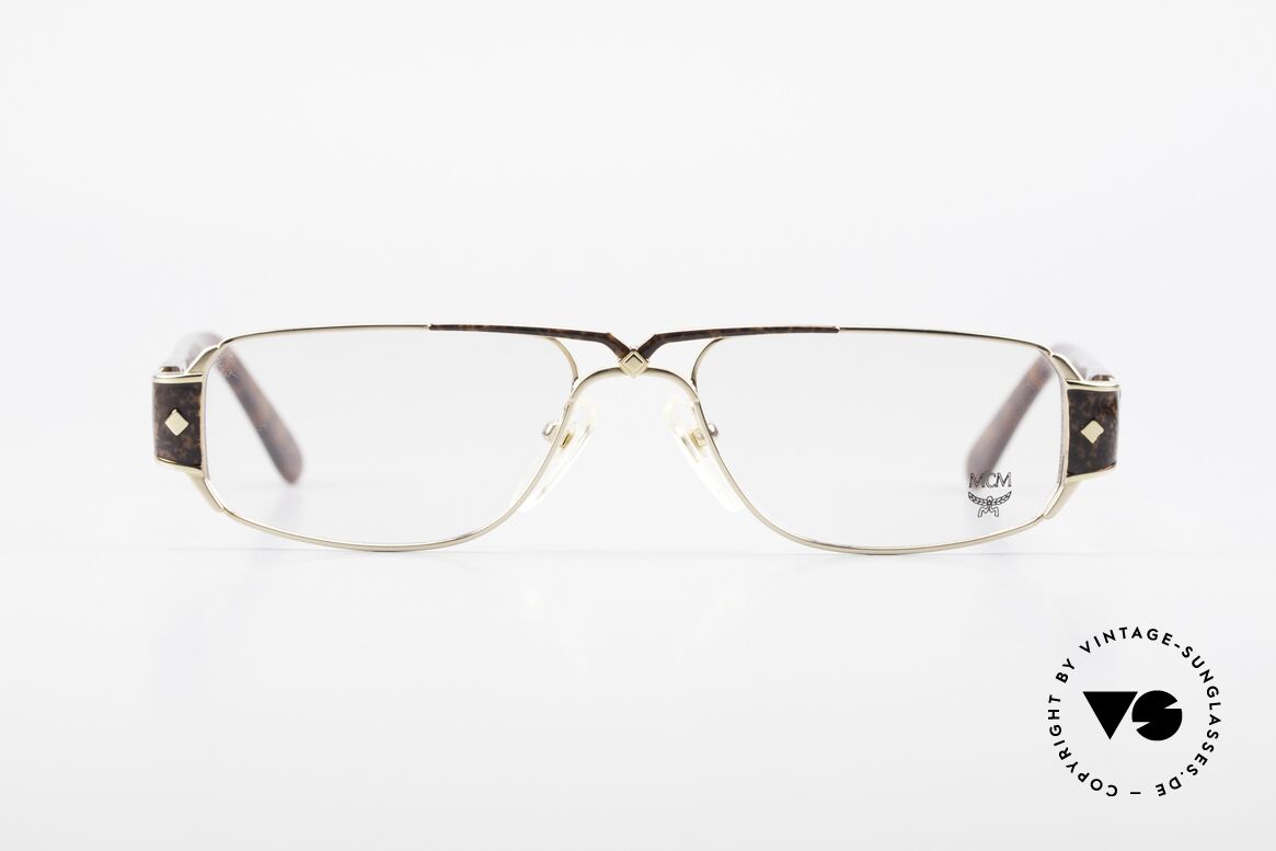 MCM München 7 80's Luxury Reading Glasses, massive frame design with pompous appliqué, Made for Men and Women