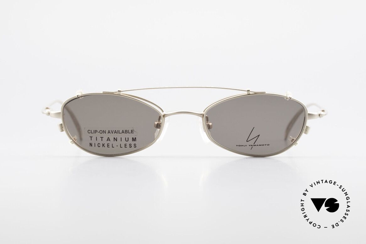 Yohji Yamamoto 52-9011 Clip On Titanium Frame GP, outstanding quality from the 1990's, made in JAPAN, Made for Men and Women