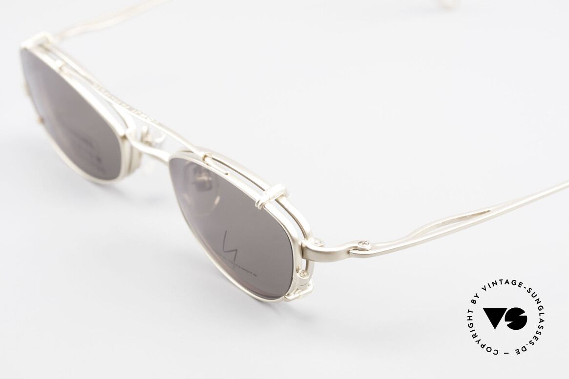 Yohji Yamamoto 52-9011 Clip On Titanium Frame GP, demo lenses can be replaced optionally, + SUN CLIP, Made for Men and Women