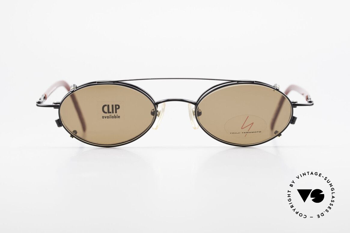 Yohji Yamamoto 51-8201 Oval Vintage Glasses Clip On, vintage eyeglasses by Yohji Yamamoto with Clip-On, Made for Men and Women