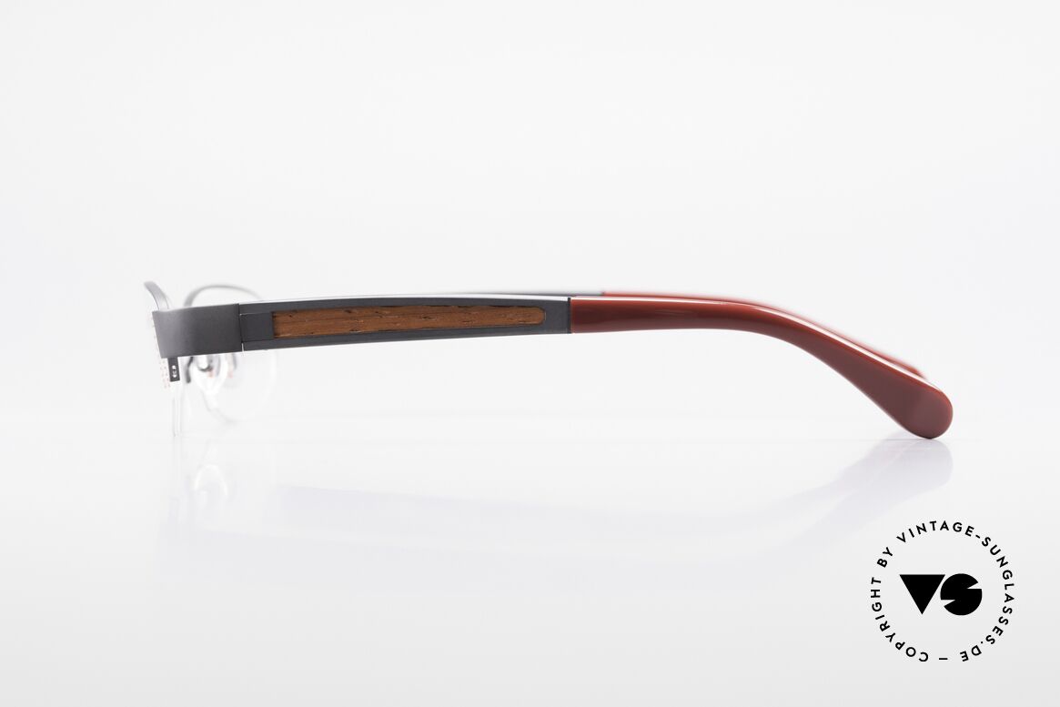 Bugatti 520 Padouk Wood Titanium Frame, flexible spring hinges for a 1st class wearing comfort, Made for Men