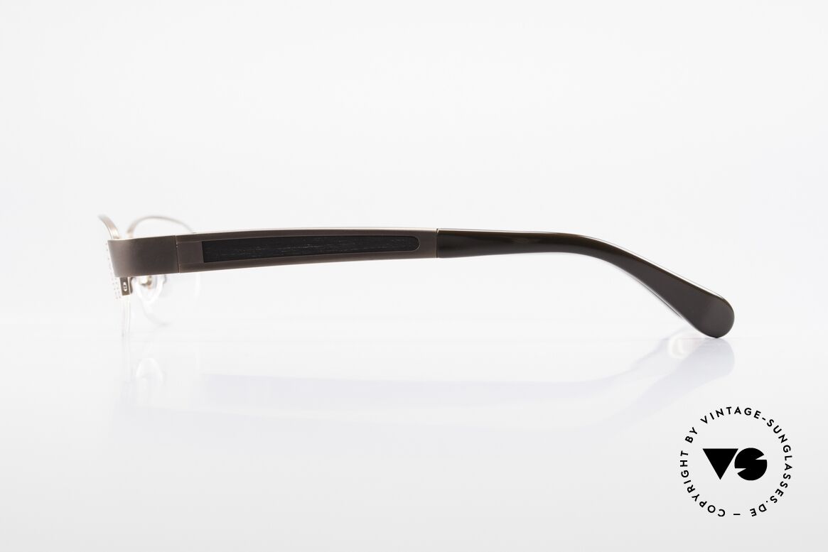 Bugatti 520 Ebony Wood Titanium Frame, flexible spring hinges for a 1st class wearing comfort, Made for Men