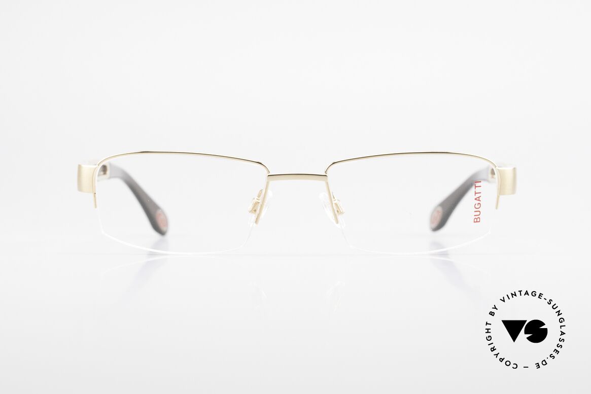 Bugatti 524 Carbon Titanium Gold Frame, TITANIUM frame (L size 55/19) is 22ct GOLD-PLATED, Made for Men