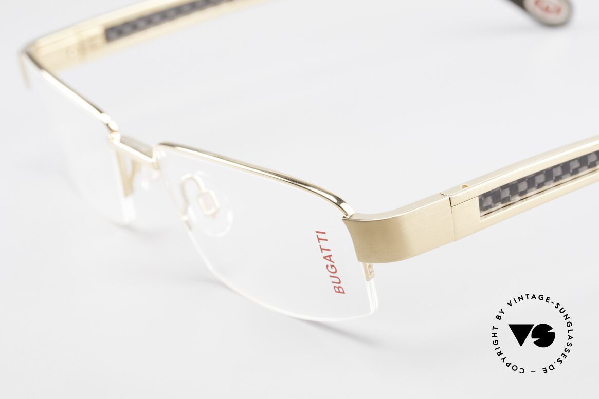 Bugatti 524 Carbon Titanium Gold Frame, this model is definitely at the top of the eyewear sector, Made for Men