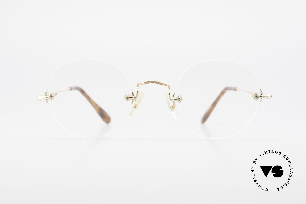 Savile Row Rimless 47/20 Rimless 14k Gold Filled Frame, Rimless Round = the classic model by Savile Row, Made for Men and Women
