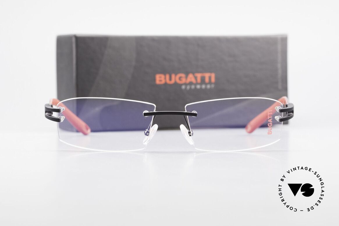 Bugatti 464 Rimless Luxury Glasses Carbon, Size: medium, Made for Men