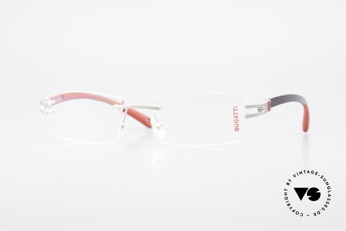 Bugatti 464 Rimless Luxury Frame Palladium, original, vintage rimless eyeglass-frame by Bugatti, Made for Men