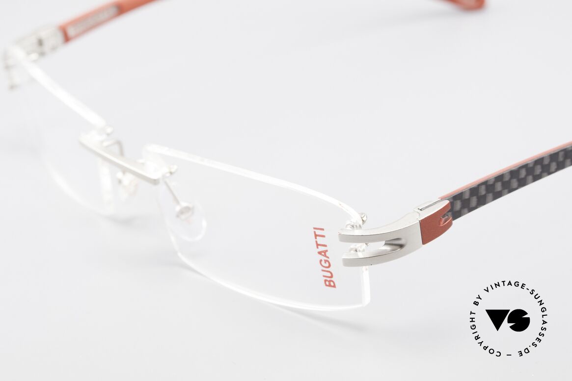 Bugatti 464 Rimless Luxury Frame Palladium, unworn (like all our rare vintage Bugatti eyeglasses), Made for Men