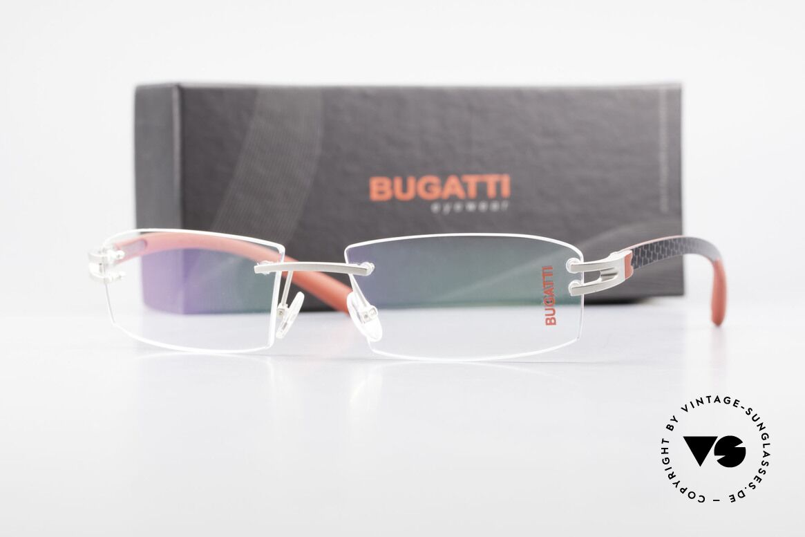 Bugatti 464 Rimless Luxury Frame Palladium, Size: medium, Made for Men