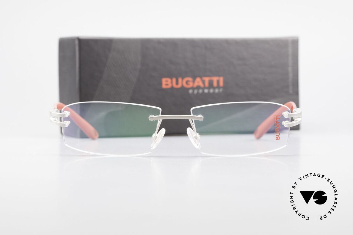 Bugatti 464 Rimless Luxury Frame Palladium, Size: medium, Made for Men