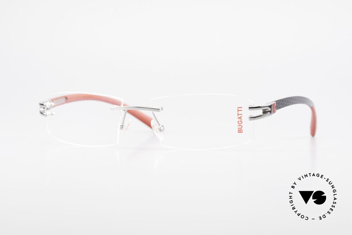 Bugatti 464 Rimless Eyeglasses Ruthenium, original, vintage rimless eyeglass-frame by Bugatti, Made for Men