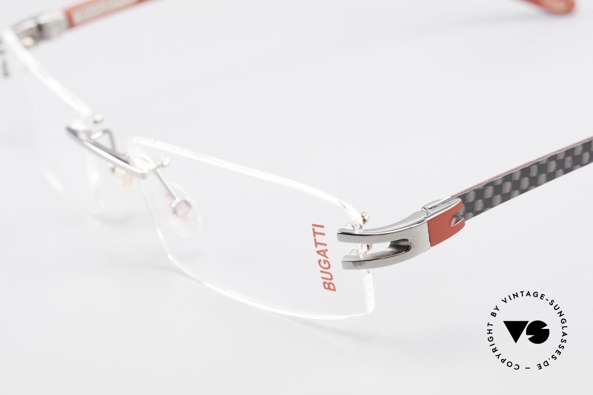 Bugatti 464 Rimless Eyeglasses Ruthenium, unworn (like all our rare vintage Bugatti eyeglasses), Made for Men