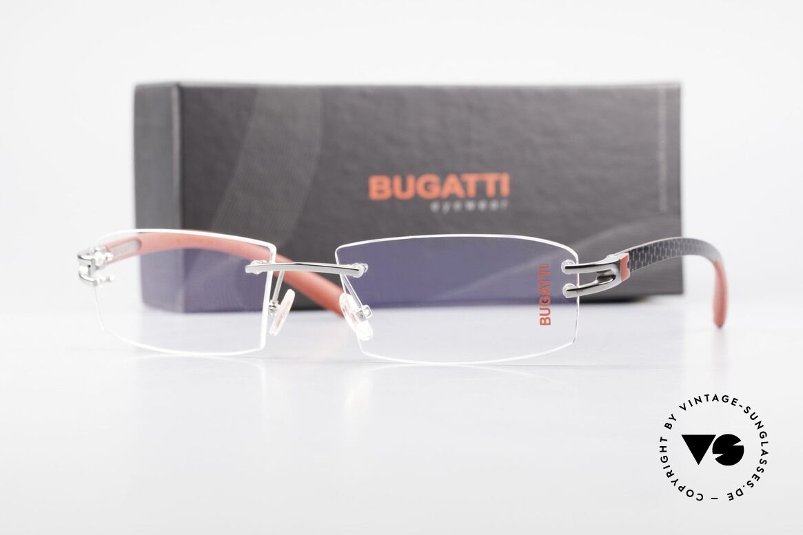 Bugatti 464 Rimless Eyeglasses Ruthenium, Size: medium, Made for Men