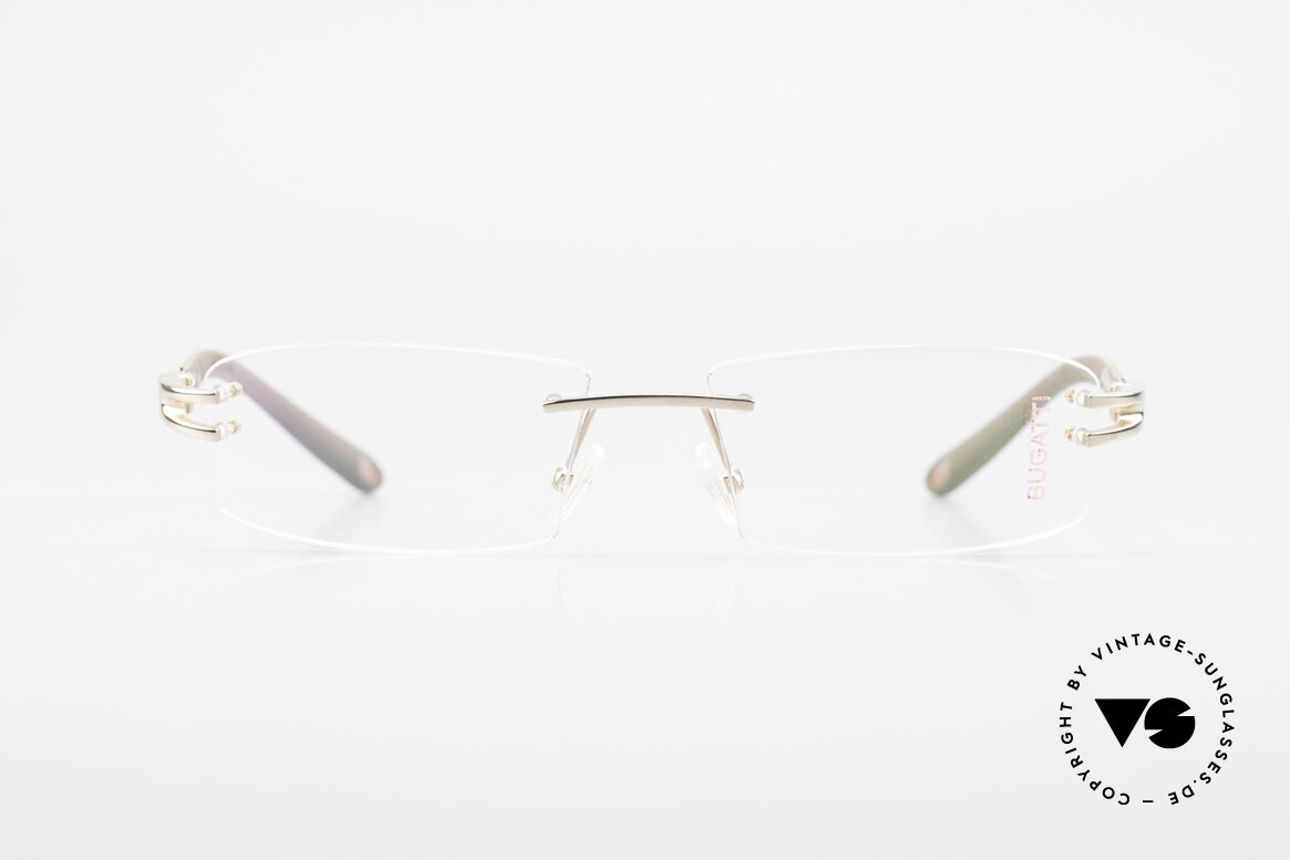 Bugatti 464 Rimless Glasses Carbon Gold, sporty frame and lens design ... striking masculine, Made for Men