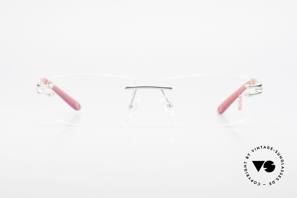 Bugatti 465 Rimless Luxury Specs Palladium, original, vintage rimless eyeglass-frame by Bugatti, Made for Men