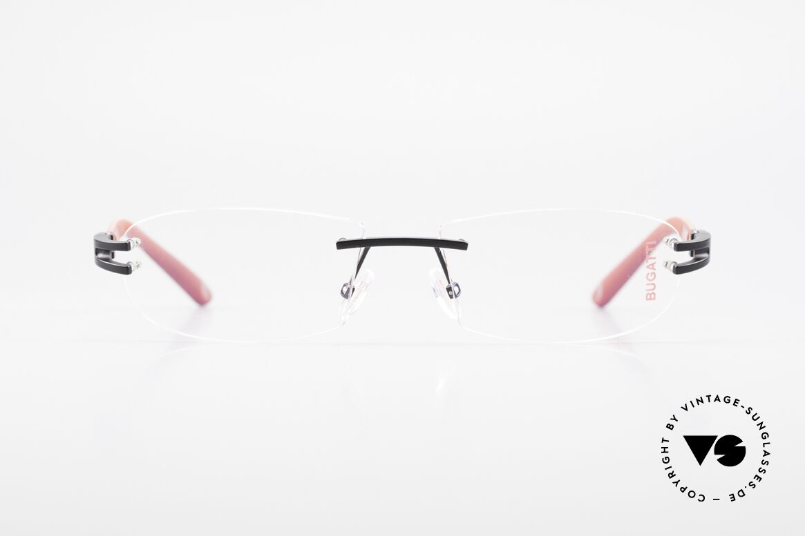 Bugatti 466 Luxury Rimless Glasses Carbon, original, vintage rimless eyeglass-frame by Bugatti, Made for Men