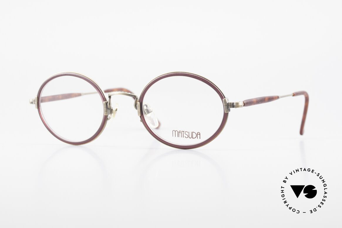 Matsuda 2834 Oval Round 90's Eyeglasses, 90's vintage designer eyeglasses by Matsuda, Japan, Made for Men and Women