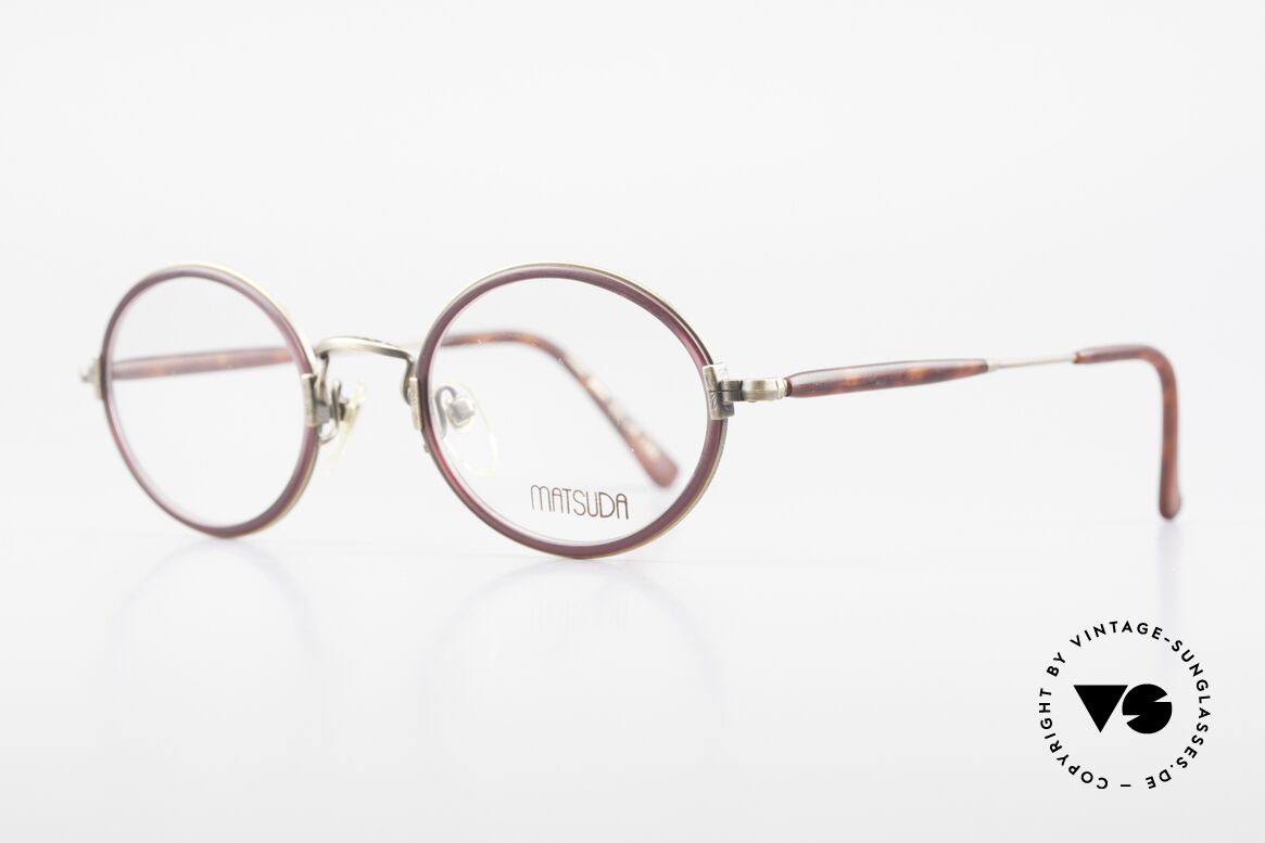 Matsuda 2834 Oval Round 90's Eyeglass-Frame, full frame with attention to details; simply perfect, Made for Men and Women