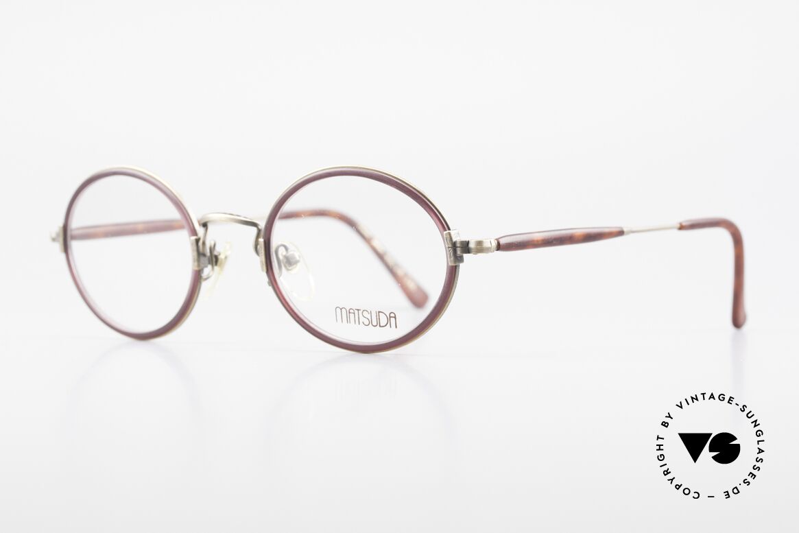 Matsuda 2834 Oval Round 90's Eyeglasses, full frame with attention to details; simply perfect, Made for Men and Women