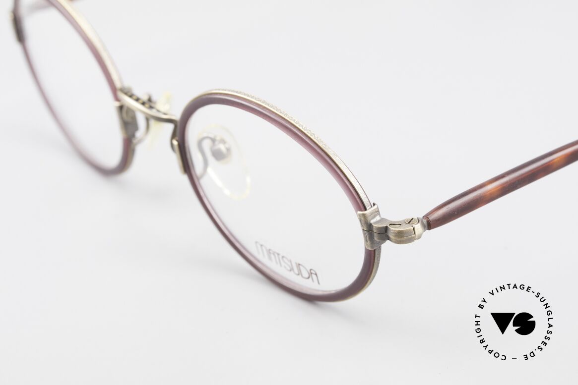 Matsuda 2834 Oval Round 90's Eyeglasses, demo lenses can be easily replaced with prescriptions, Made for Men and Women
