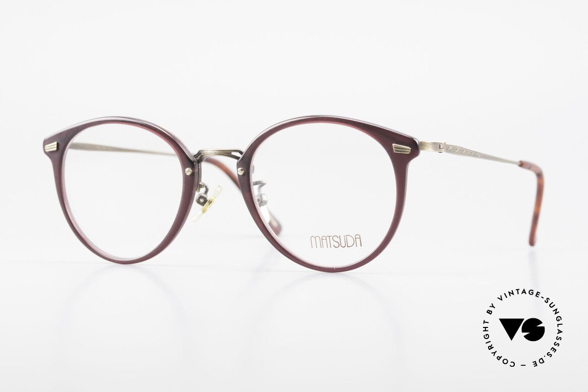 Matsuda 2836 Panto Style 90's Eyeglass-Frame, 90's vintage designer eyeglasses by Matsuda, Japan, Made for Men and Women