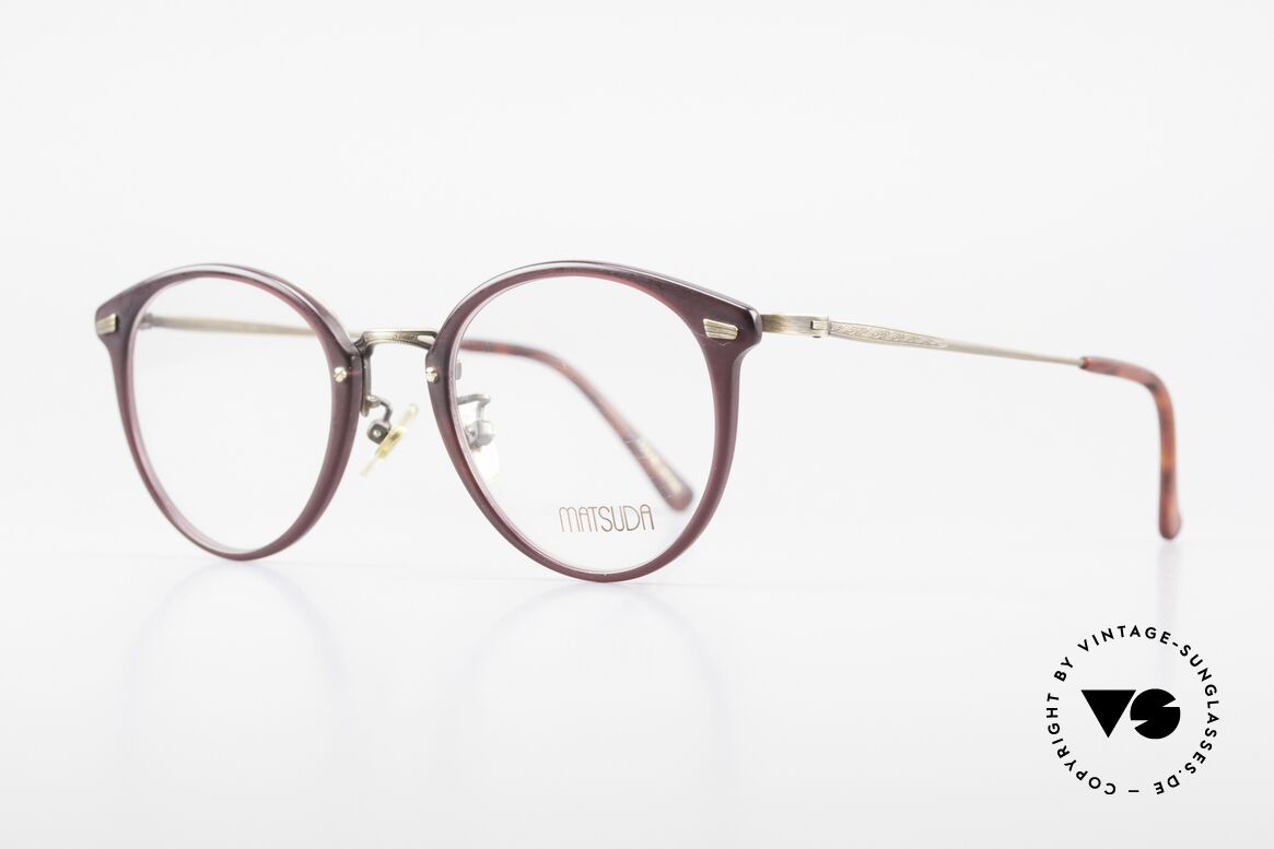 Matsuda 2836 Panto Style 90's Eyeglass-Frame, full frame with attention to details; simply perfect, Made for Men and Women