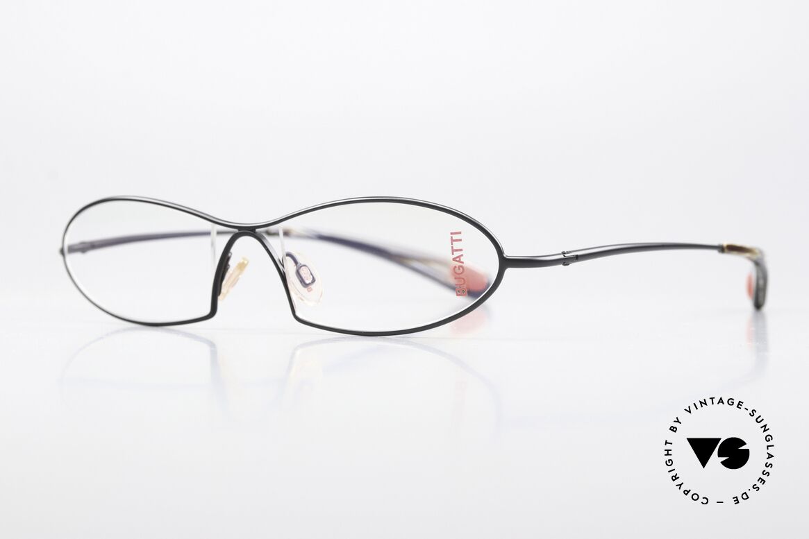 Bugatti 343 Odotype Rare Men's Designer Specs, ergonomic metal frame with spring hinges, Made for Men
