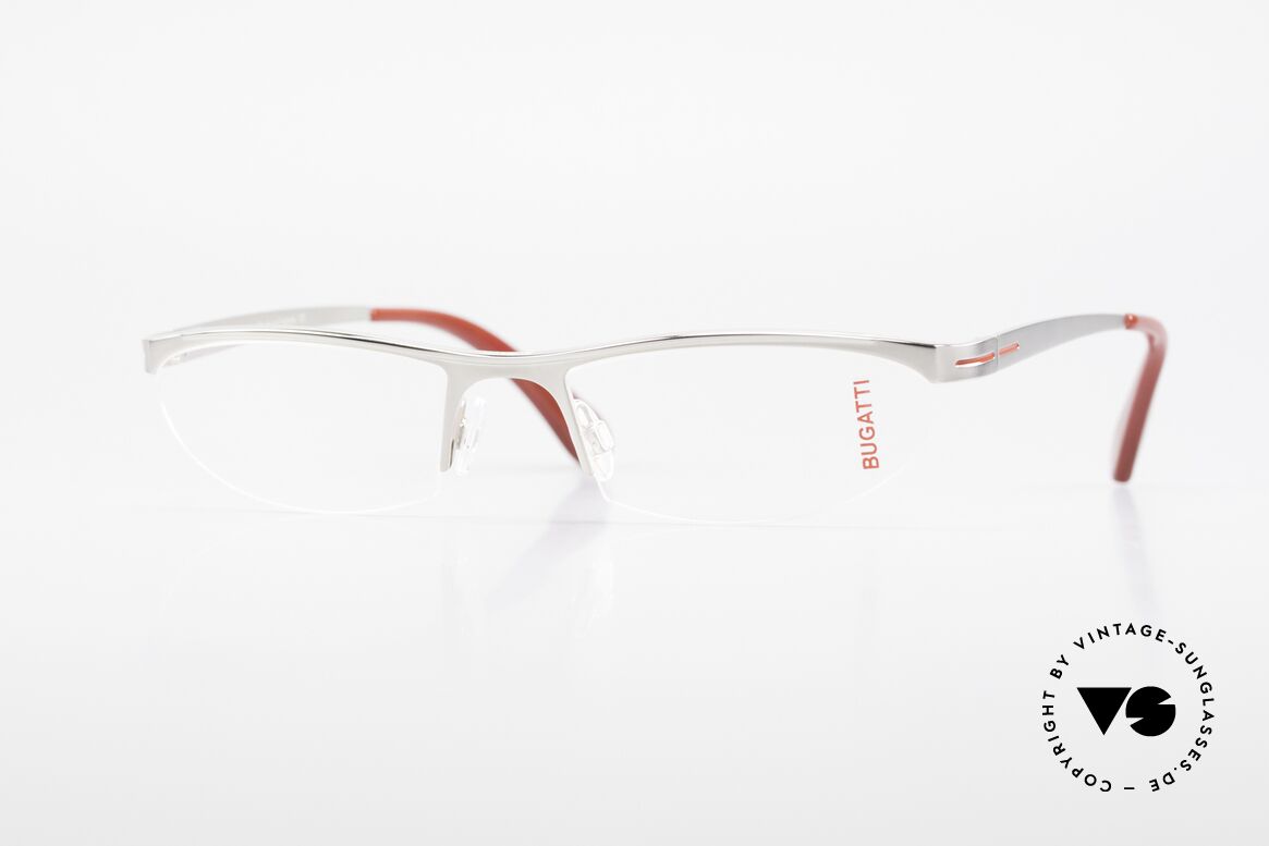 Bugatti 497 Palladium Vintage Frame Nylor, Bugatti glasses, model 497, 005, L, size 55/19, Made for Men
