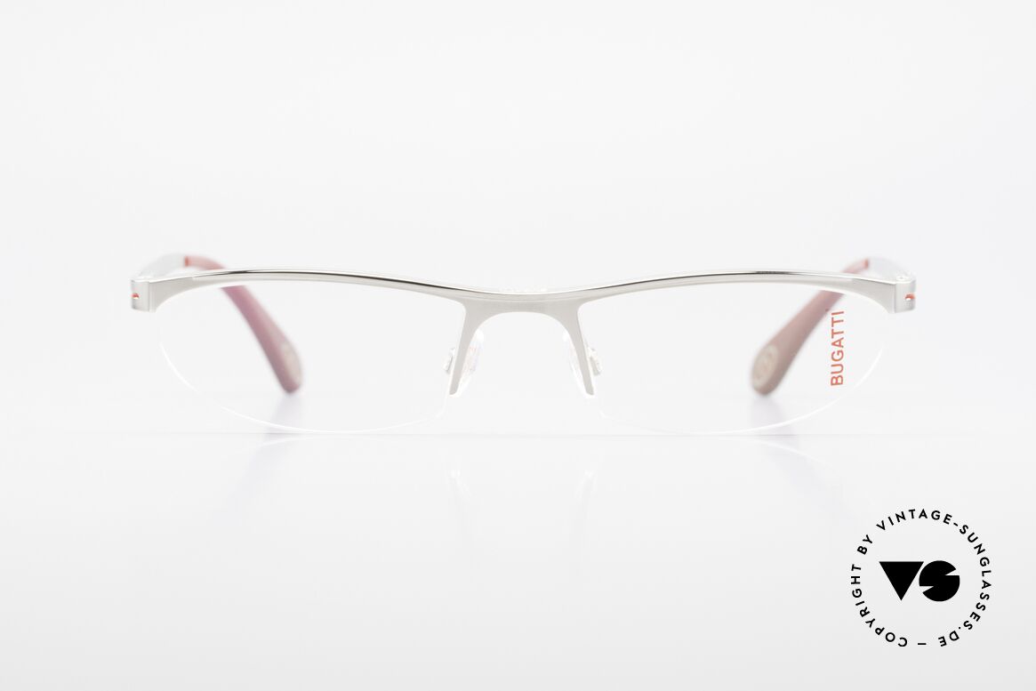 Bugatti 497 Palladium Vintage Frame Nylor, characteristical design of the Odotype Series, Made for Men
