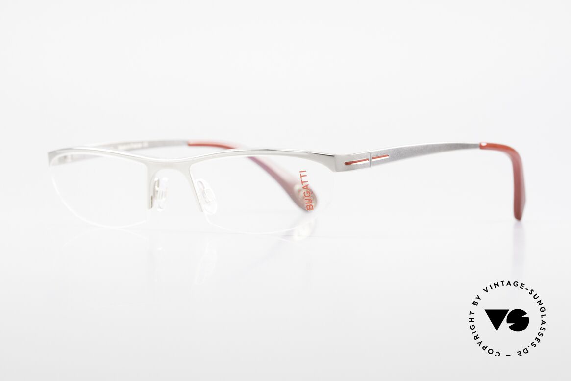 Bugatti 497 Palladium Vintage Frame Nylor, ergonomic frame with flexible spring hinges, Made for Men