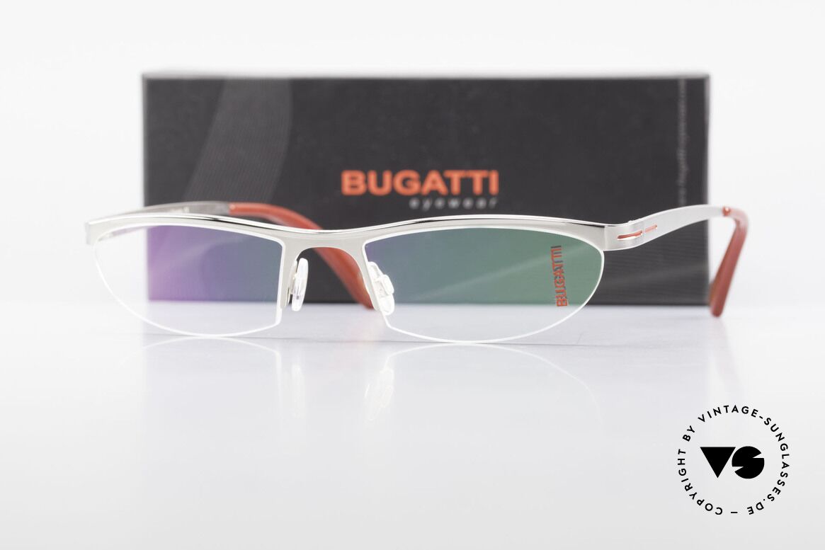 Bugatti 497 Palladium Vintage Frame Nylor, Size: large, Made for Men