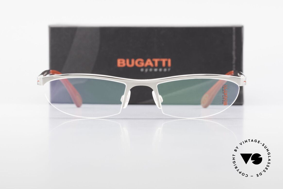 Bugatti 497 Palladium Vintage Frame Nylor, Size: large, Made for Men