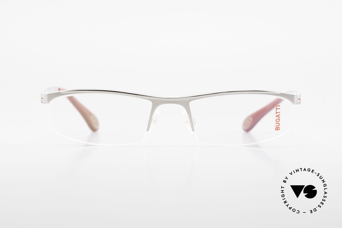 Bugatti 495 Luxury Palladium Frame Nylor, Bugatti glasses, model 495, 005, L, size 55/19, Made for Men