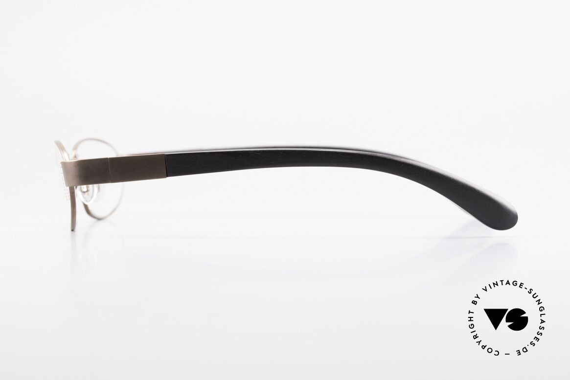 Bugatti 530 Ebony Wood Titanium Frame, flexible spring hinges for a 1st class wearing comfort, Made for Men