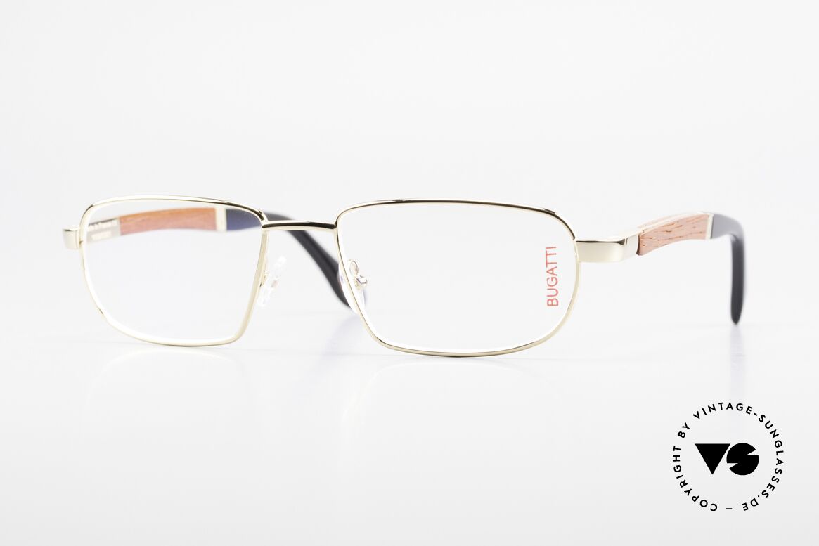 Bugatti 549 Precious Padouk Wood Gold, BUGATTI luxury eyeglasses of incredible top-quality, Made for Men