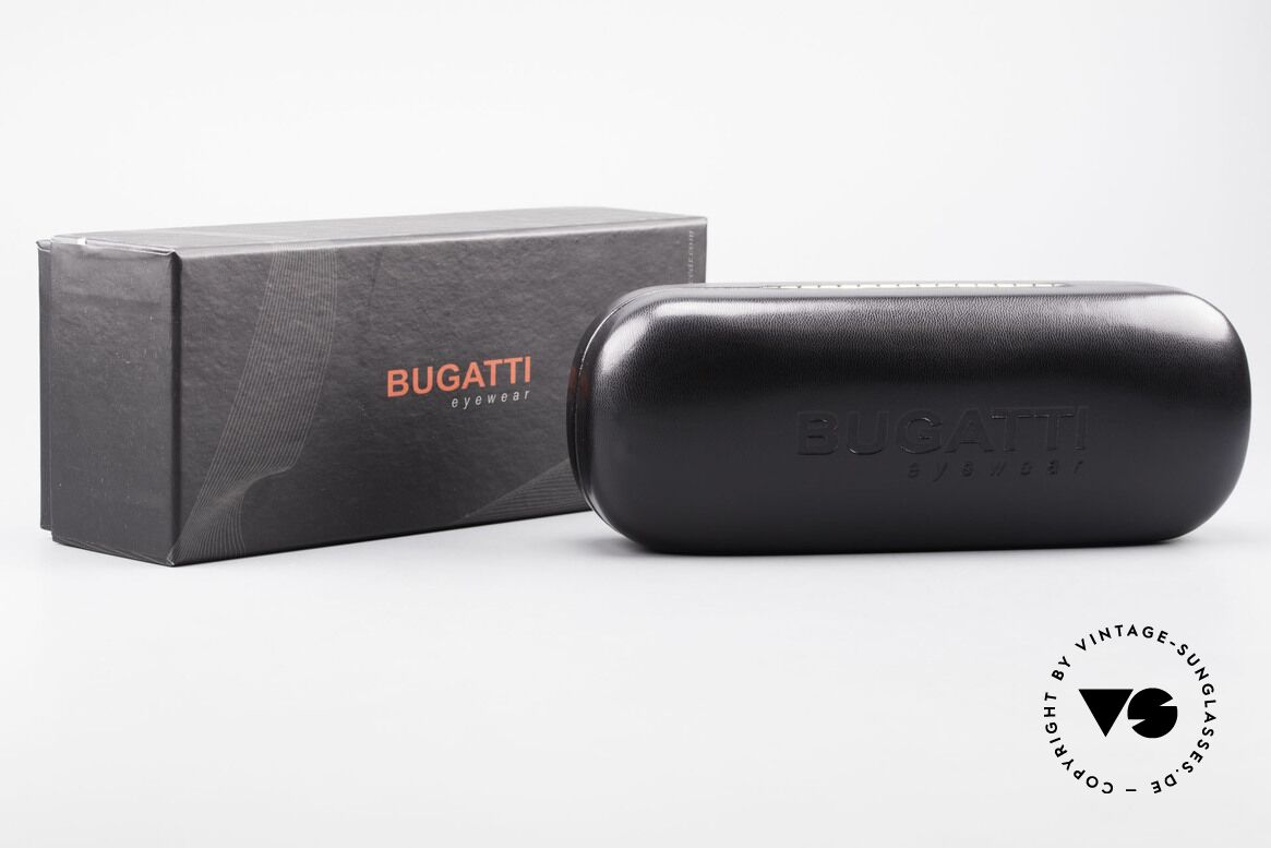 Bugatti 549 Ebony Wood Ruthenium Frame, Size: medium, Made for Men