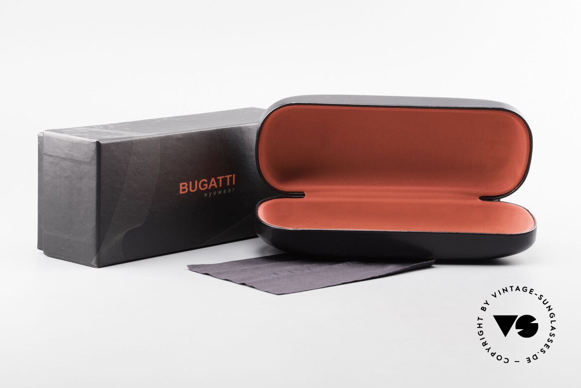 Bugatti 549 Ebony Wood Ruthenium Frame, Size: medium, Made for Men