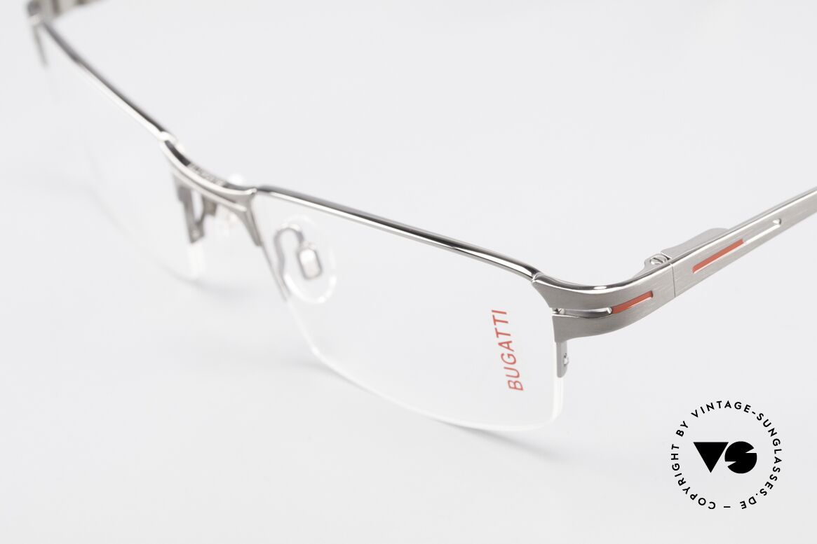 Bugatti 456 Nylor Titan Frame Ruthenium, sporty frame & lens design + flexible spring hinges, Made for Men