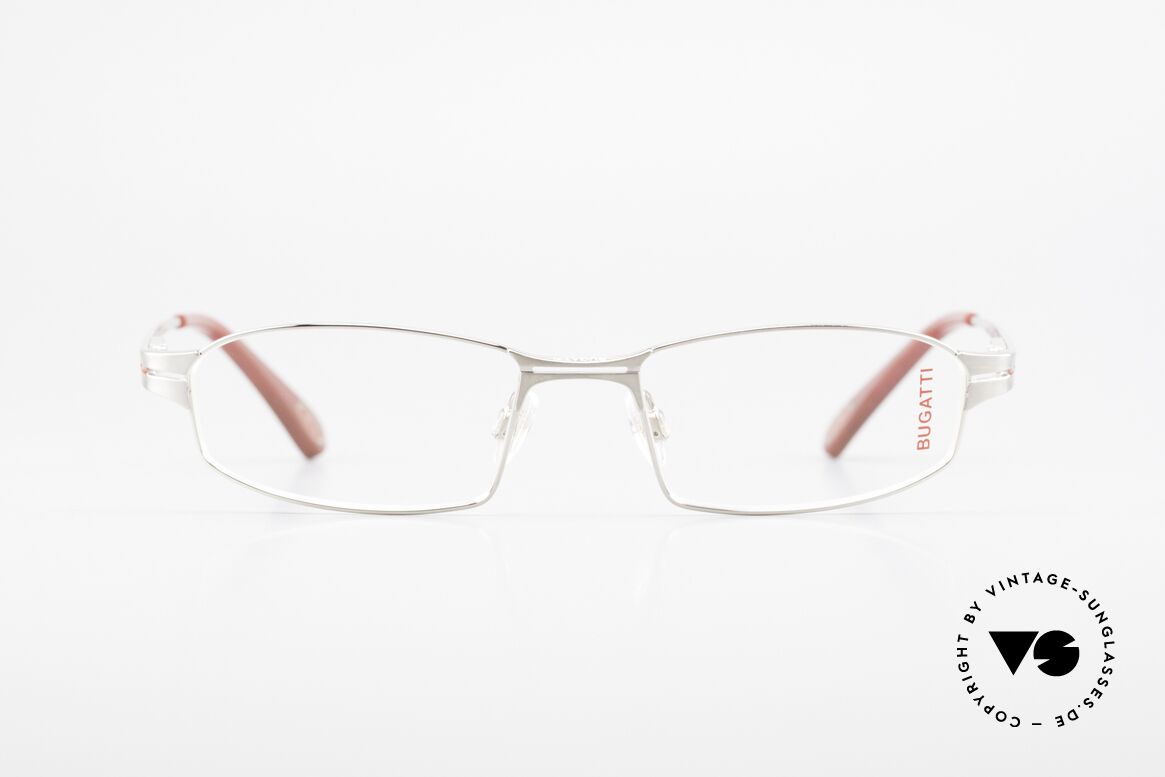 Bugatti 455 Titanium Frame Satin Palladium, rare, vintage titanium eyeglass-frame by BUGATTI, Made for Men