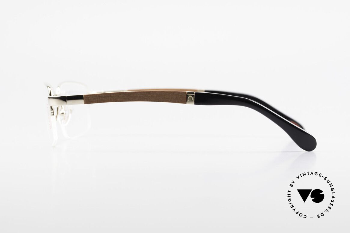 Bugatti 547 Precious Padouk Wood Gold L, flexible spring hinges for a 1st class wearing comfort, Made for Men