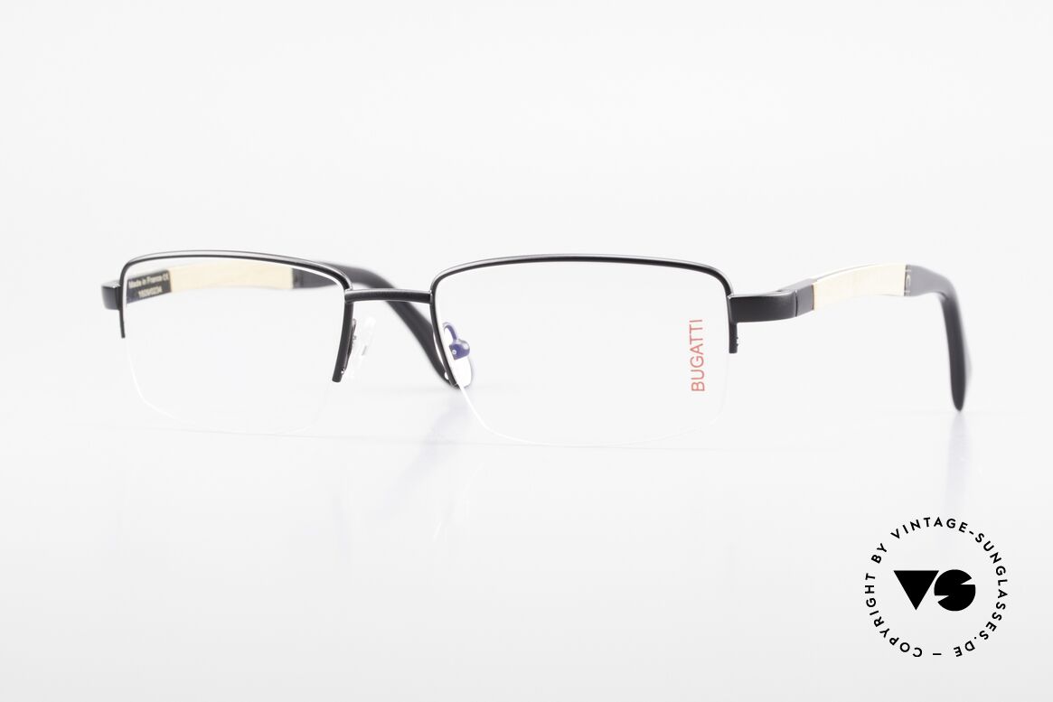 Bugatti 547 Walnut Wood Luxury Glasses L, BUGATTI vintage eyeglasses of incredible top-quality, Made for Men