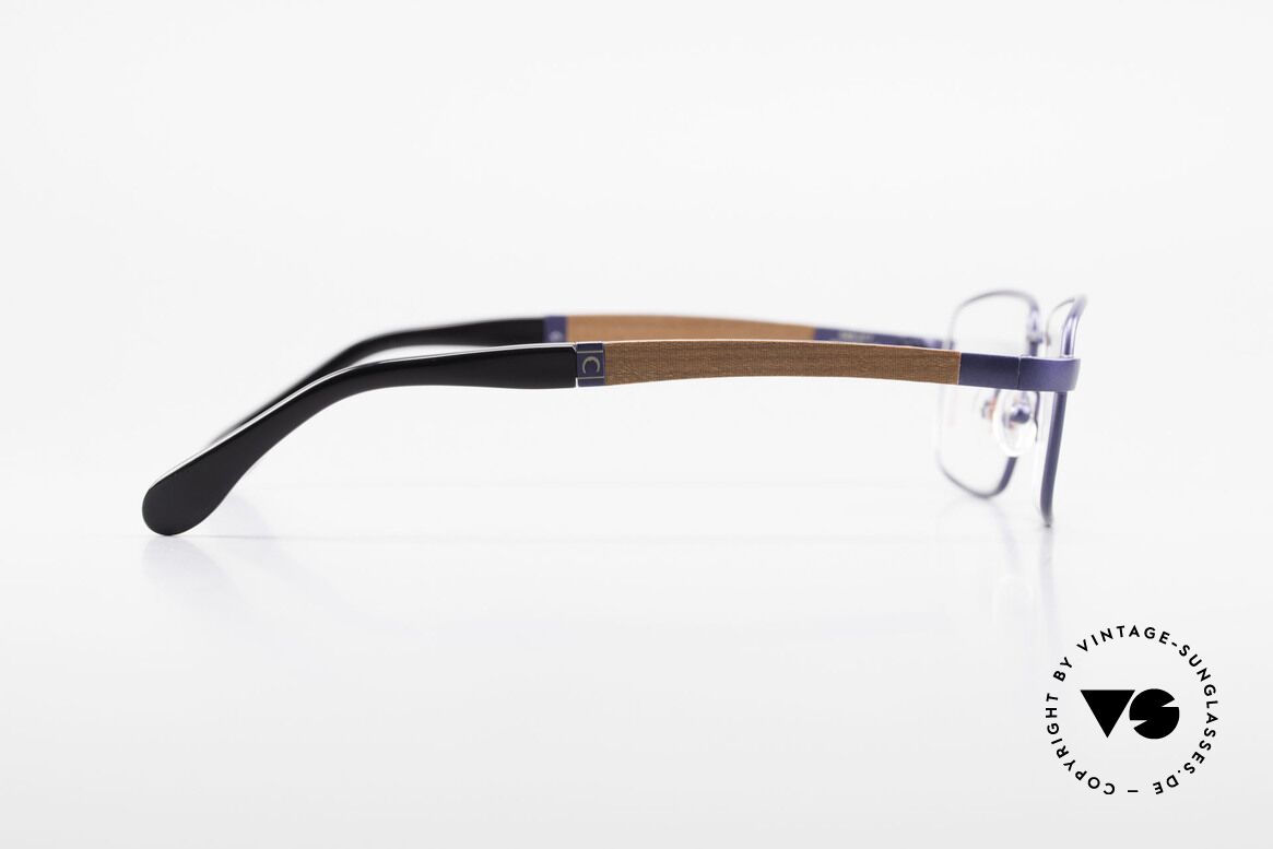 Bugatti 548 Pure Wood Frame Blue Navy M, flexible spring hinges for a 1st class wearing comfort, Made for Men