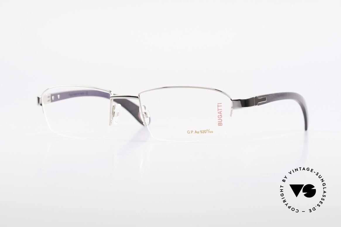 Bugatti 473 Precious Ebony White Gold, costly BUGATTI luxury eyeglasses; incredibly refined, Made for Men