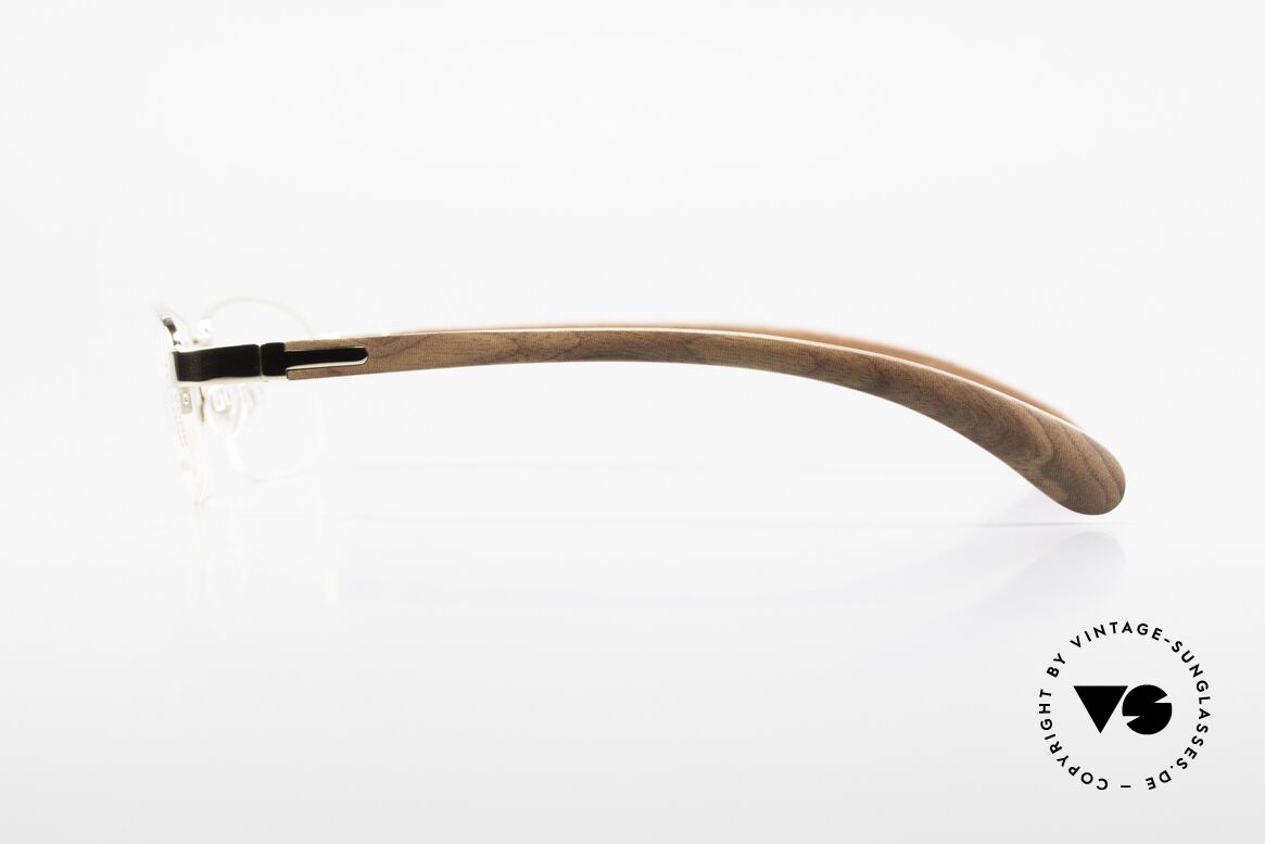 Bugatti 473 Kotibé Precious Wood Gold, the metal frame (in LARGE size) is 22ct GOLD-plated, Made for Men