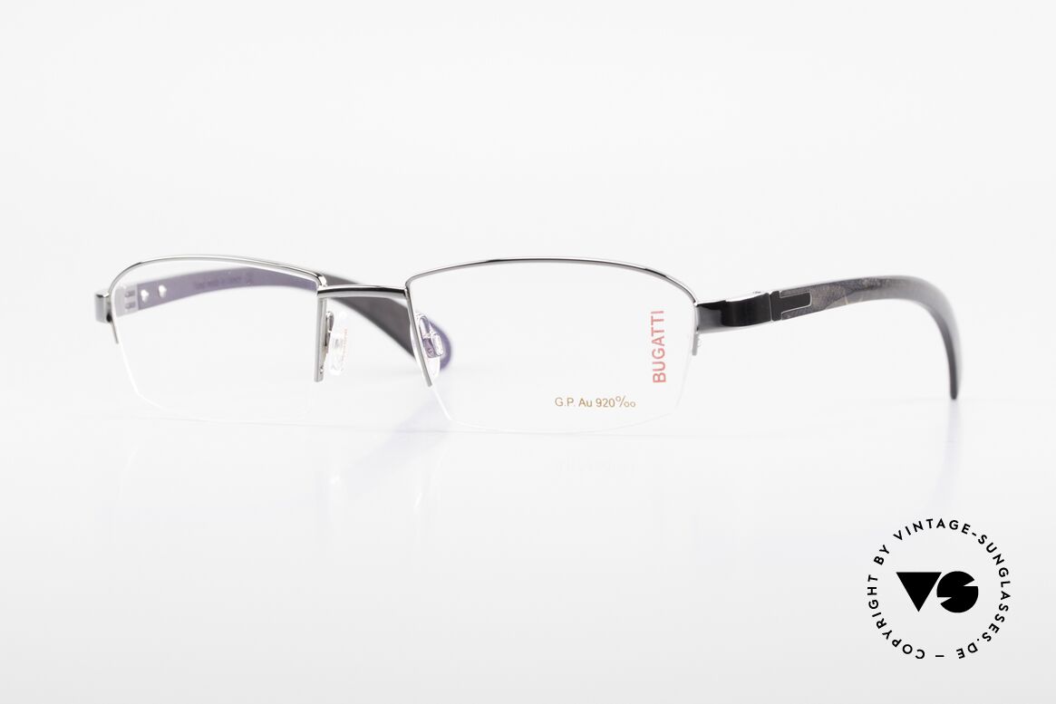Bugatti 473 Precious Ebony Gray Gold, costly BUGATTI luxury eyeglasses; incredibly refined, Made for Men