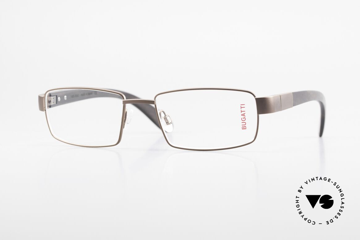 Bugatti 531 Ebony Titanium Eyeglass-Frame, luxury eyeglasses by BUGATTI, TOP-NOTCH quality, Made for Men